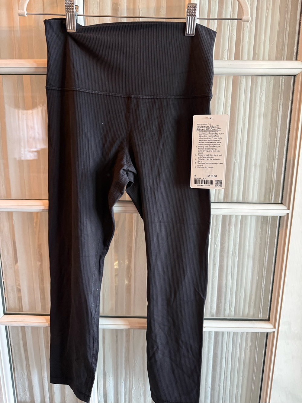 NWT Lululemon Align Ribbed High Rise Crop 23” size 8